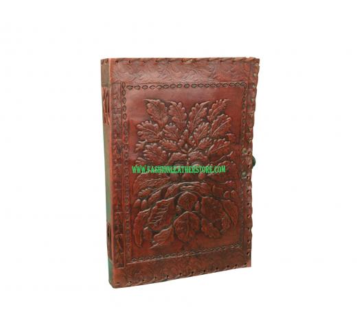 Embossed Green Man  Genuine Leather Journal Diary Handmade Instagram Photo Album Sketch Book Note Book Journal